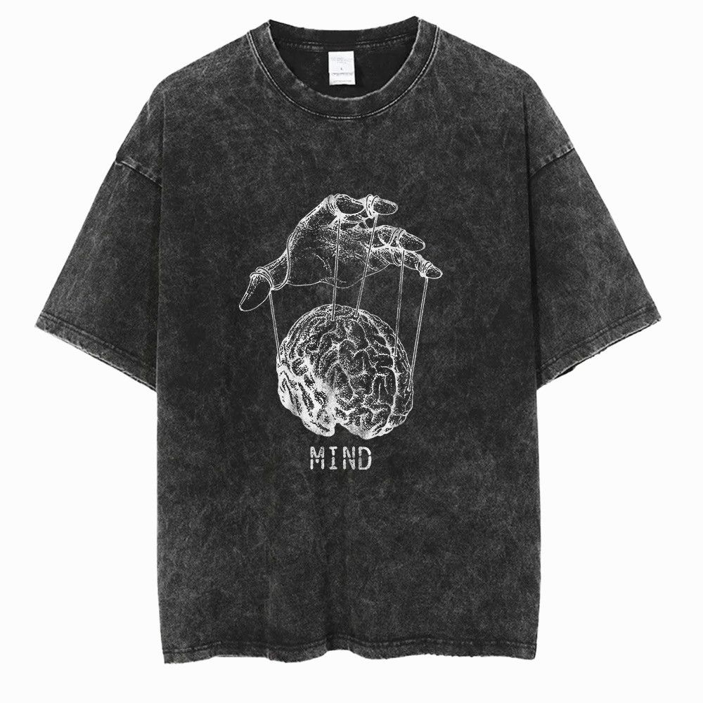 Japanese Brand Y2K Vintage Gothic Hand Destroy Mind Gym Washed T-Shirt Size US XXL / EU 58 / 5 - 1 Thumbnail