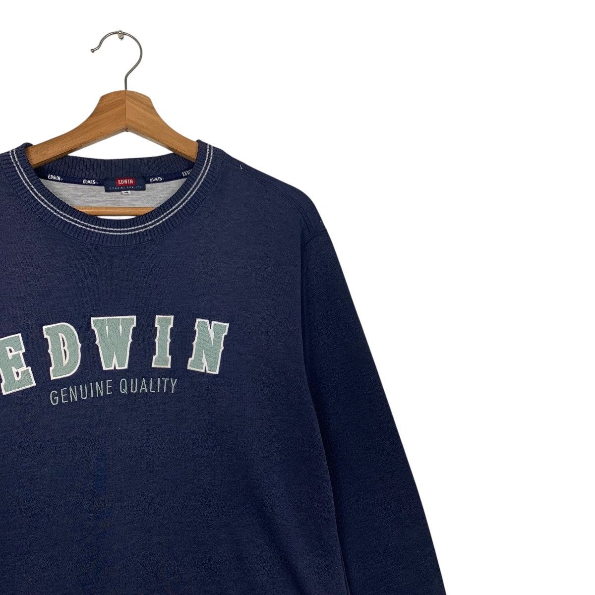 Edwin Vintage 90’s EDWIN Big Logo Crewneck Sweatshirt #3575-C163 Size US M / EU 48-50 / 2 - 4 Thumbnail