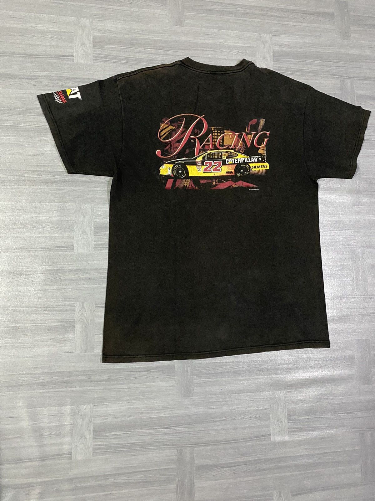 NASCAR Vintage 90s Caterpillar Racing Nascar T Shirt Size US XL / EU 56 / 4 - 17 Thumbnail