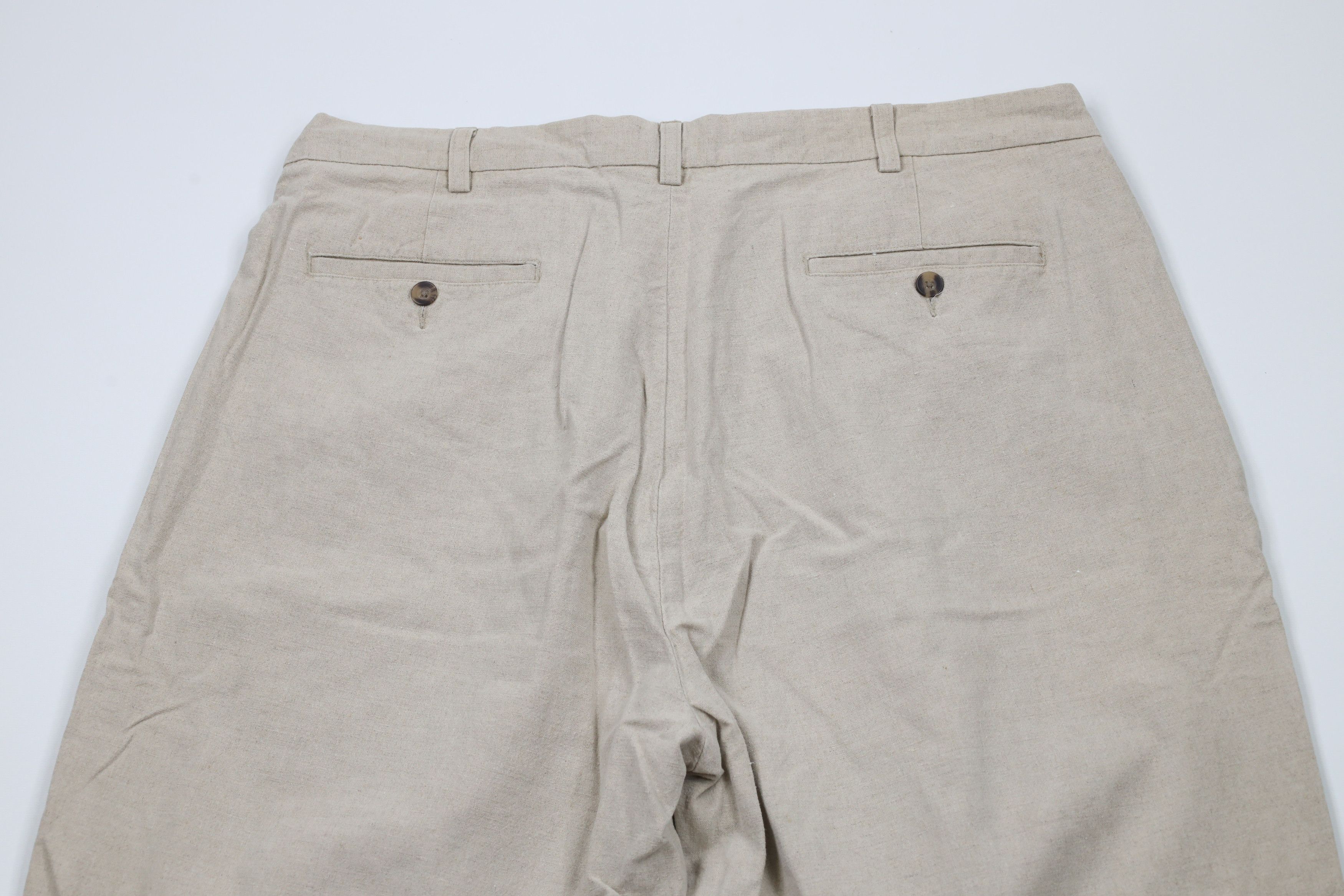 Vintage Vintage 90s Streetwear Pleated Cuffed Wide Leg Chino Pants Size US 38 / EU 54 - 9 Thumbnail