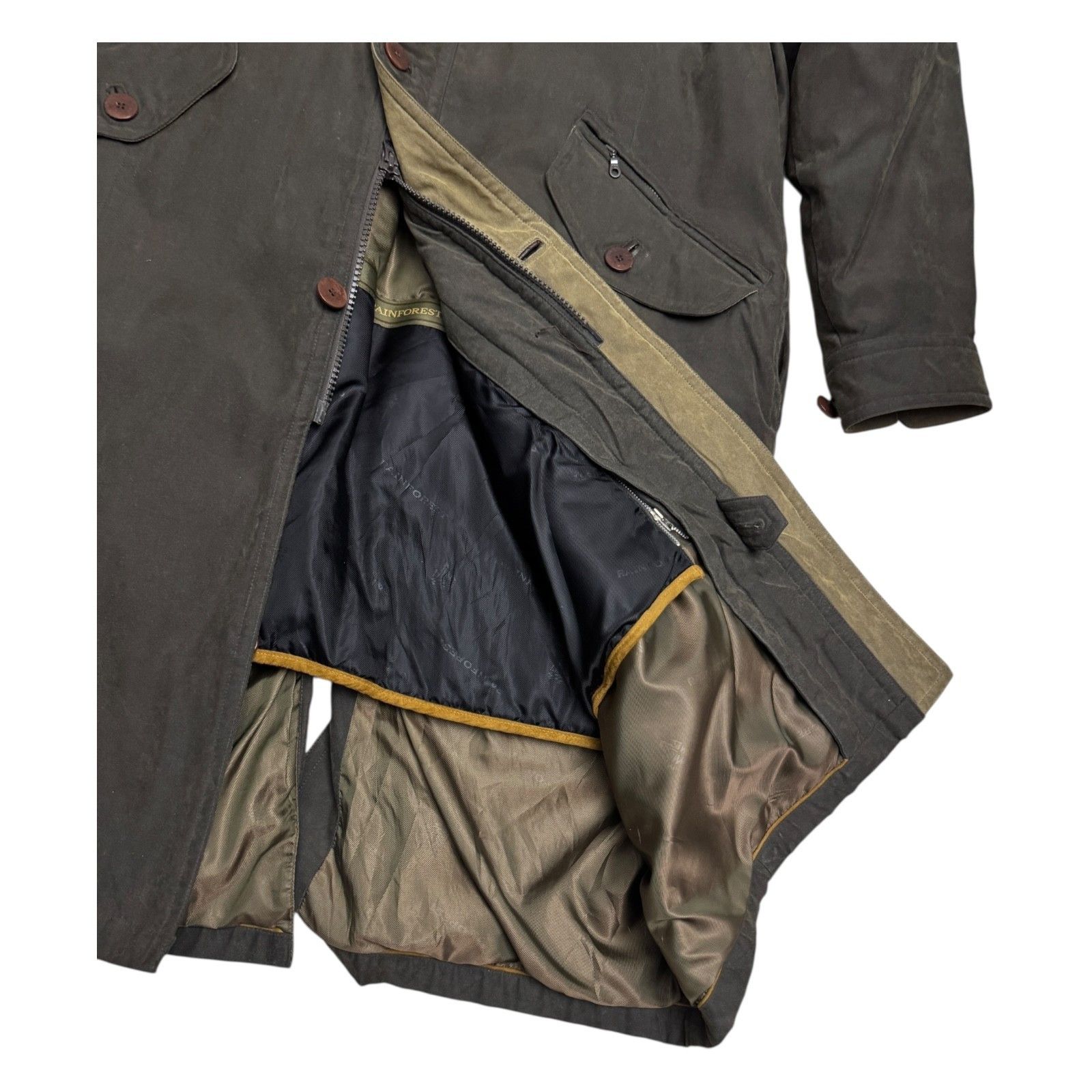 Rainforest RAINFOREST Leather Trim Vintage Luxury Trench Coat Large Size US L / EU 52-54 / 3 - 6 Thumbnail