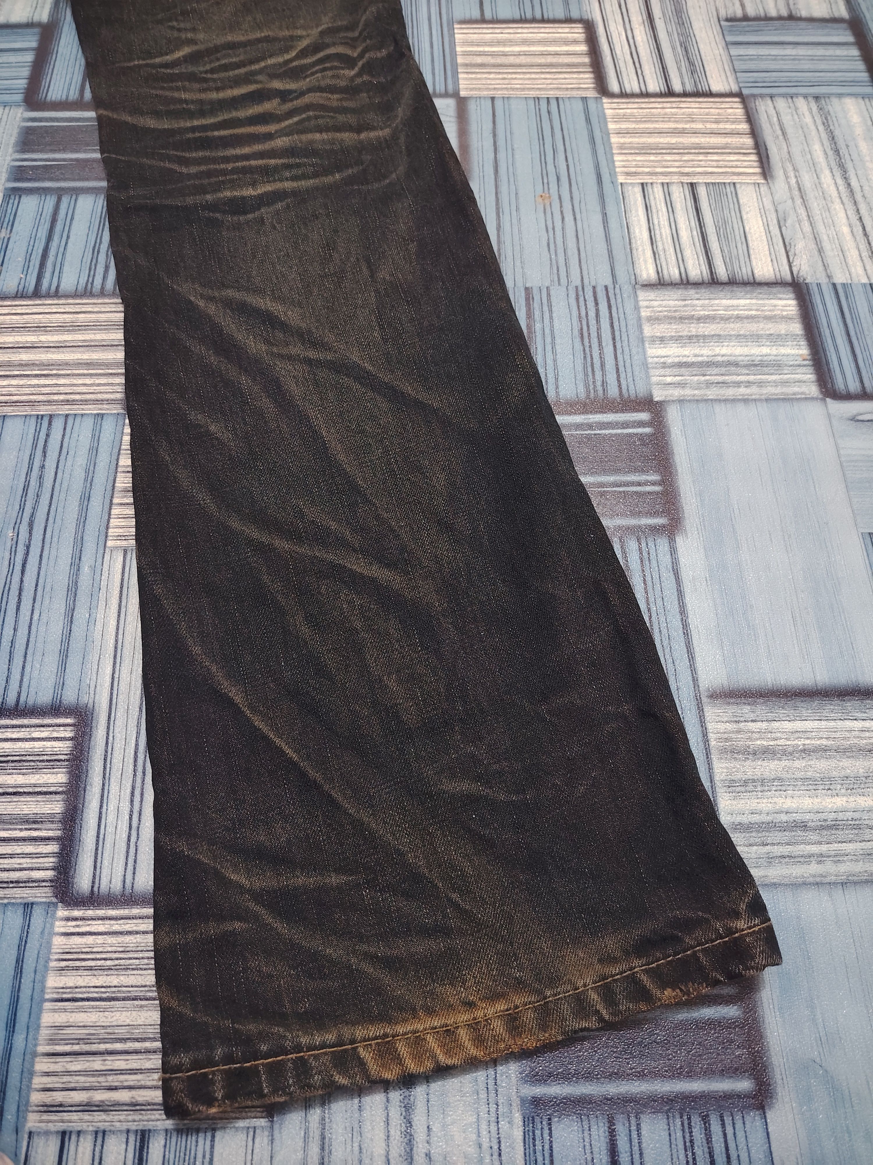If Six Was Nine Rare Lolita Flared jeans Embroidered Distressed Jean Mudwash Size US 30 / EU 46 - 16 Thumbnail