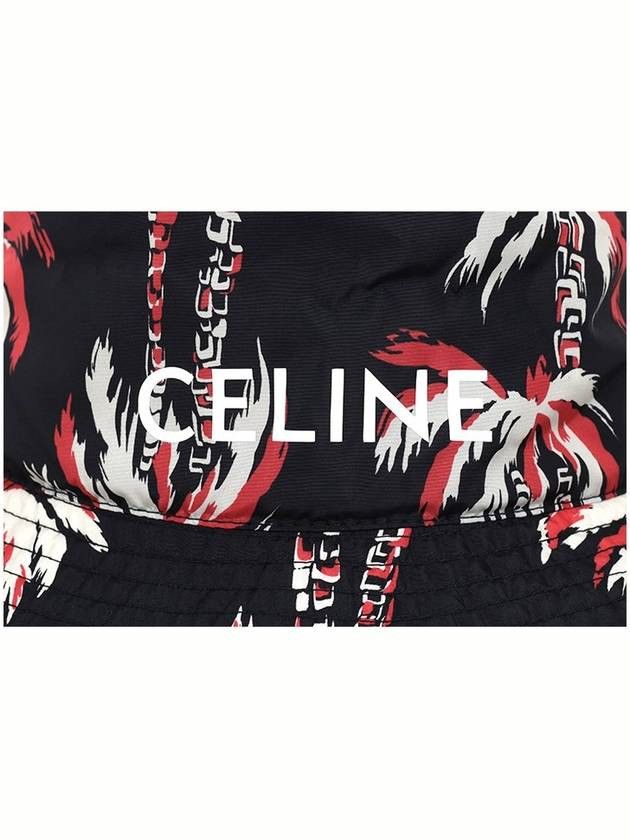 Celine o1bcso1str0824 Size :S/Palm Tree Bucket Hat Nylon Multicolor Size ONE SIZE - 3 Thumbnail