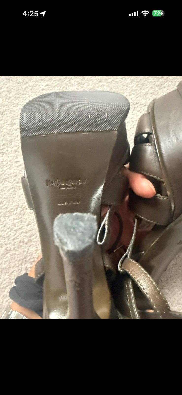 Yves Saint Laurent Khaki tribute YSL heels Size US 8 / IT 38 - 7 Thumbnail