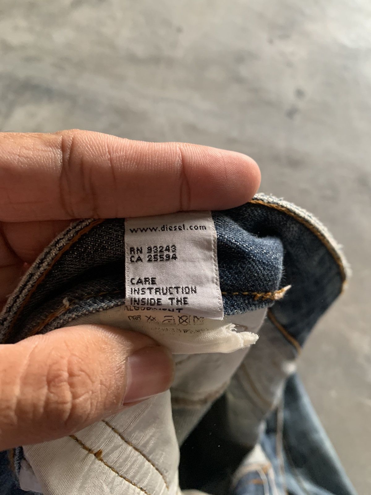 Designer × Diesel distressed loose diesel industry jeans Size US 37 - 9 Thumbnail