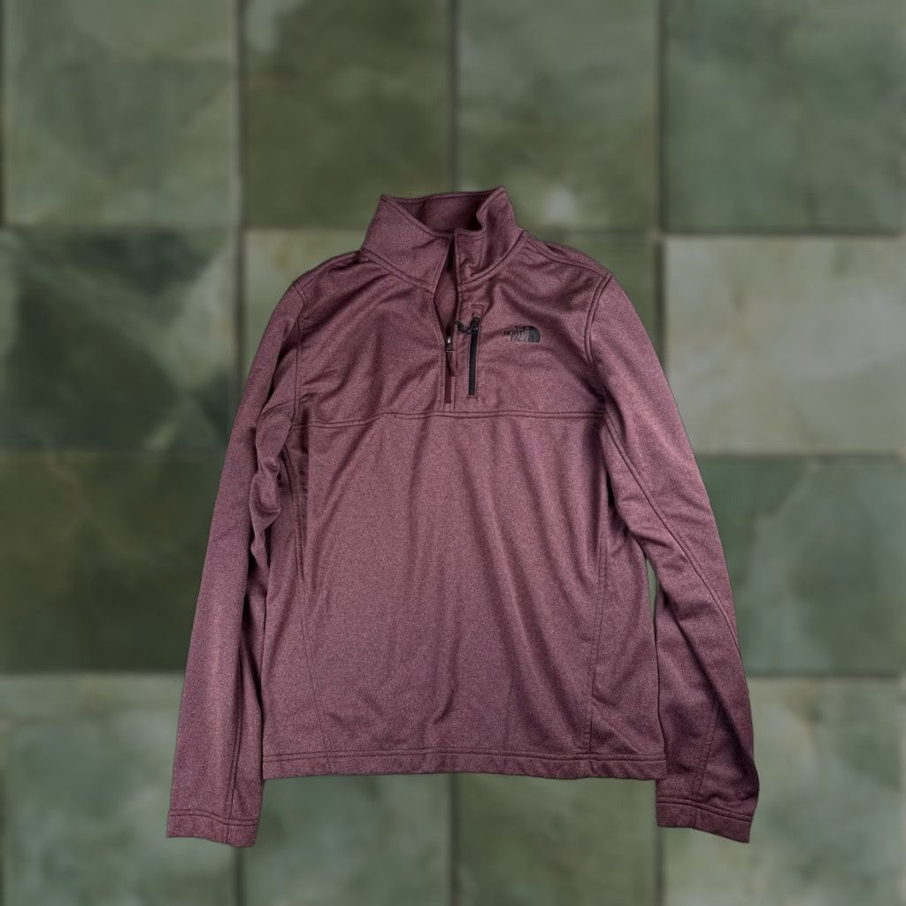 The North Face The North Face Men's Pullover Quarter-Zip Performance Fleece Burgundy Red 1/4 Zip Moisture Wicking Regular Size S Size US S / EU 44-46 / 1 - 1 Thumbnail