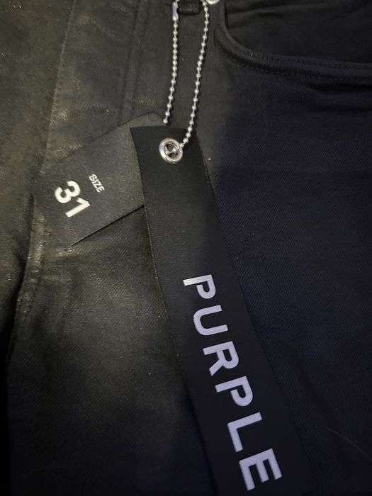 Purple Brand PURPLE Brand jeans black oil spill low rise p001 | Grailed