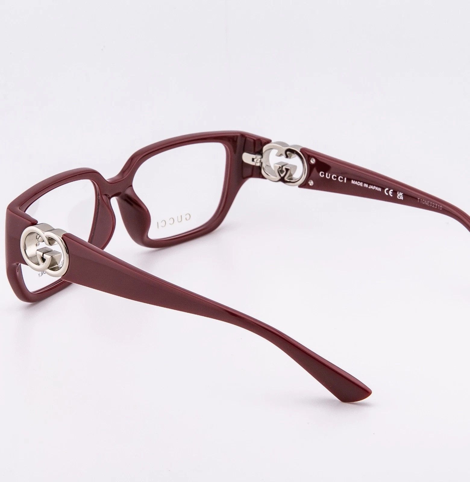 Gucci GUCCI GG1694O 1694 Burgundy Geometric Unisex Eyeglasses 003 Size ONE SIZE - 2 Thumbnail