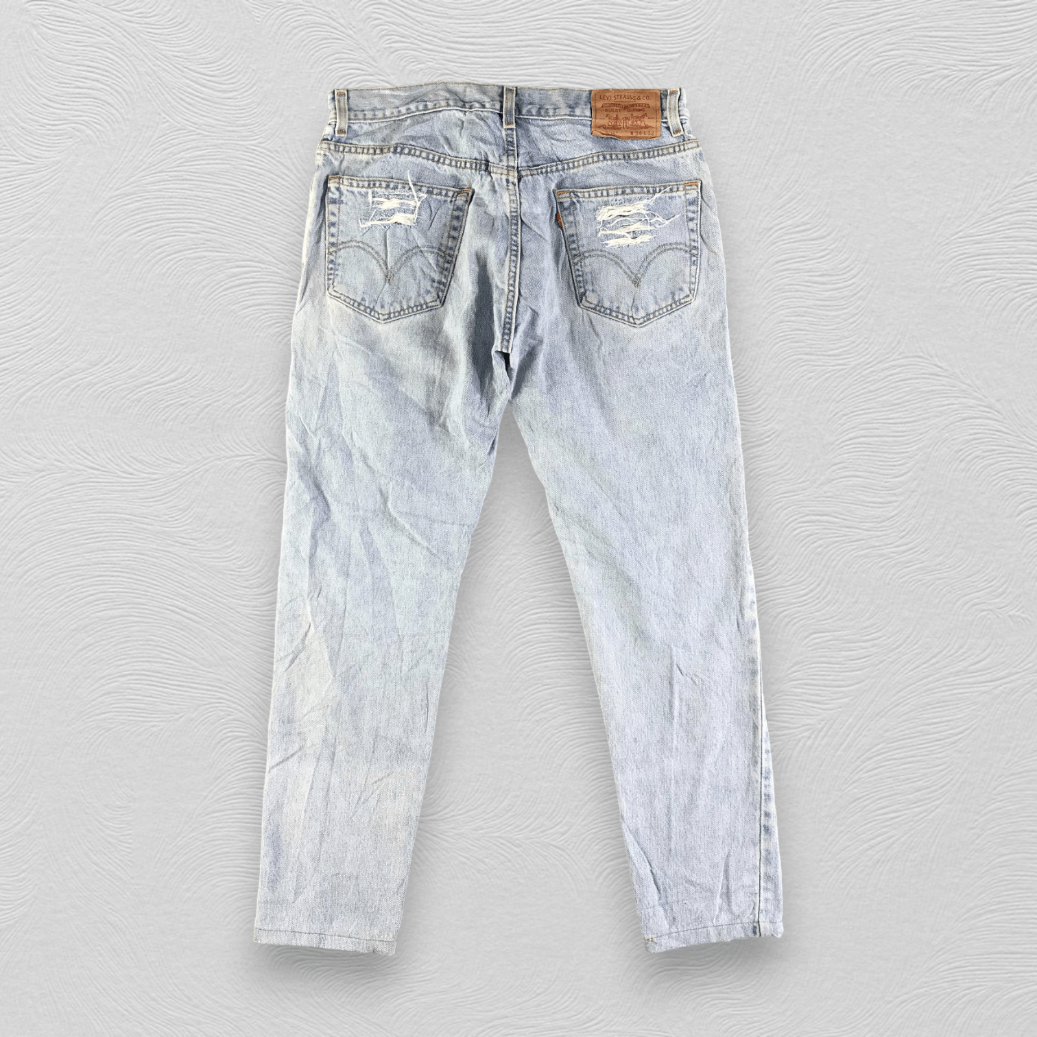 Levi's Vintage Levis 505 Jeans Ripped Denim KJ3090 Size US 33 - 2 Thumbnail