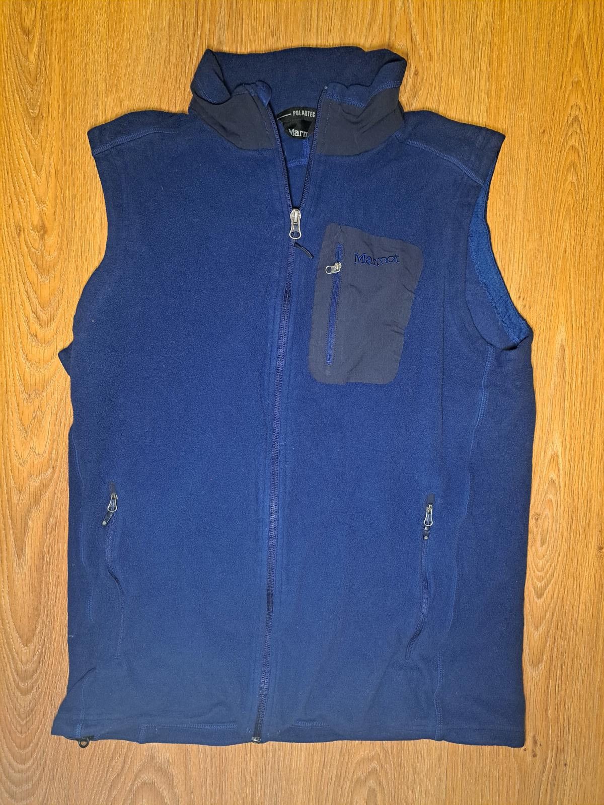 Marmot Marmot Fleece Vest Mens Large Blue Full Zip Polartec Size US L / EU 52-54 / 3 - 1 Thumbnail