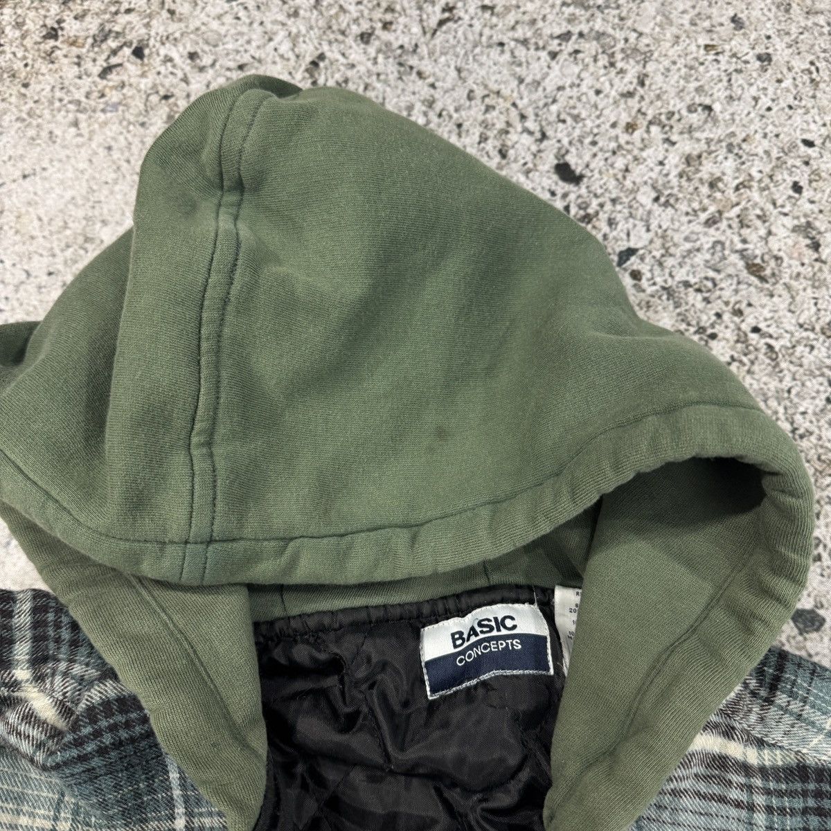 Vintage Thrashed Faded Distressed Zip Up Flannel Hoodie ERD Grunge Size US L / EU 52-54 / 3 - 8 Thumbnail