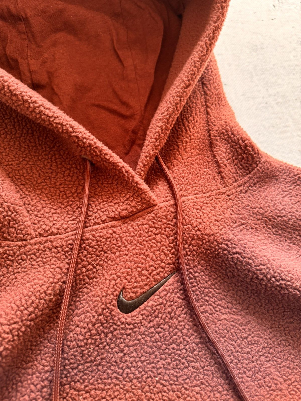 Nike × Vintage NIKE TEDDY VINTAGE CENTER LOGO OVERSIZE BOXY HOODIE Size US S / EU 44-46 / 1 - 4 Thumbnail