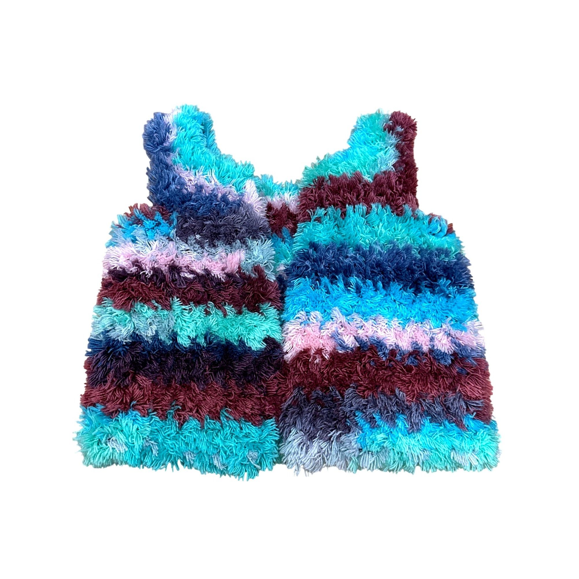 Other CCC Handmade Fluffy Striped Vest Soft Furry Texture Cozy Sle Size XS / US 0-2 / IT 36-38 - 5 Thumbnail