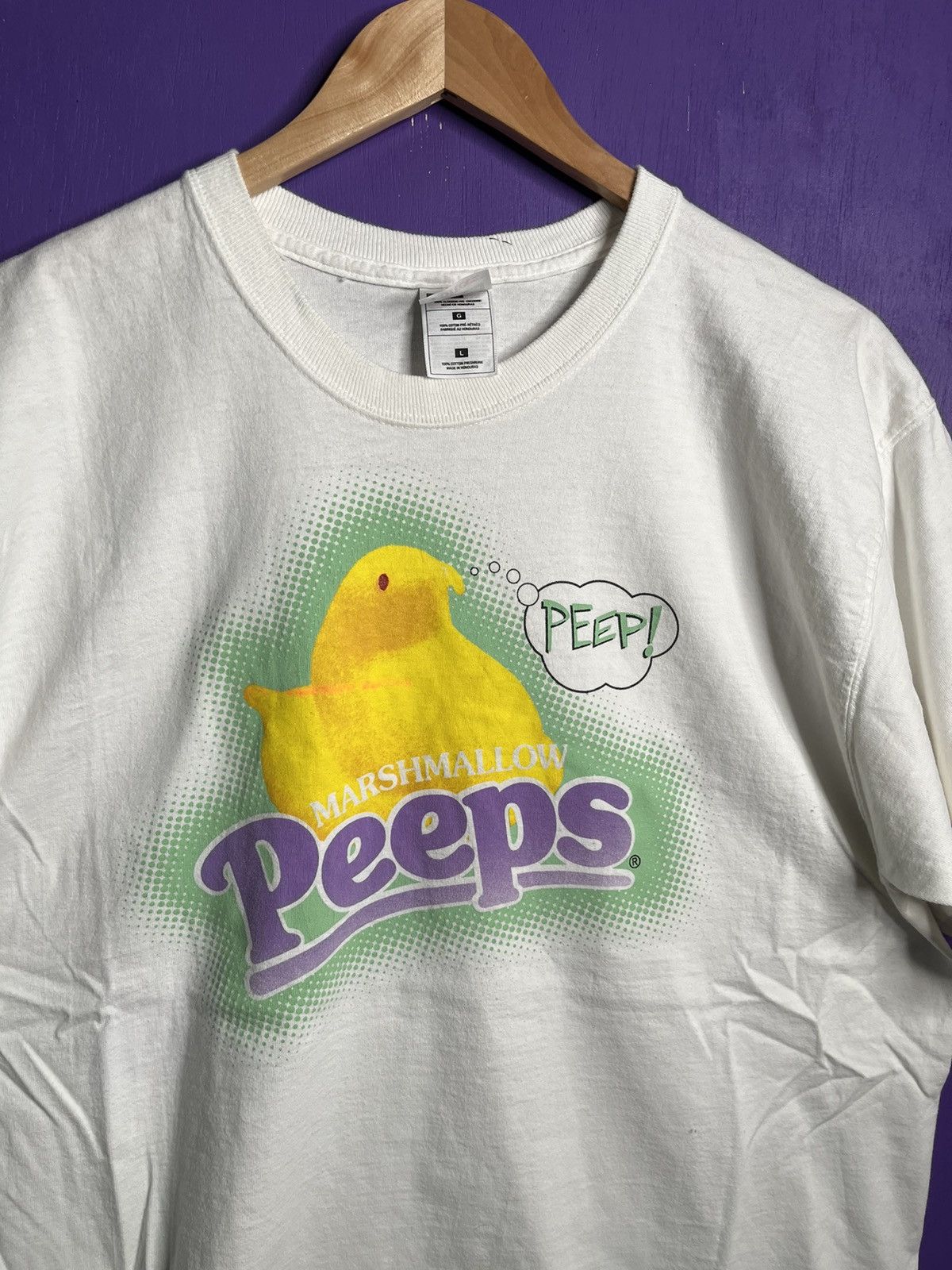 Vintage Vintage 90s Peeps marshmallows candy promo t-shirt Size US L / EU 52-54 / 3 - 3 Thumbnail