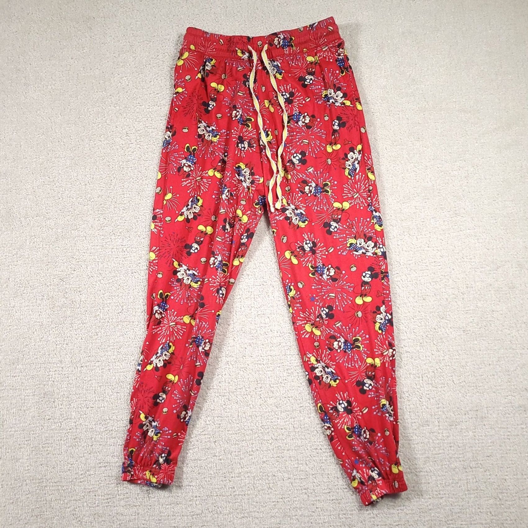 Disney VINTAGE? Disney Mickey Minnie Mouse Pajama Pants Fleece Red Women’s Size Small Size 28" / US 6 / IT 42 - 2 Thumbnail