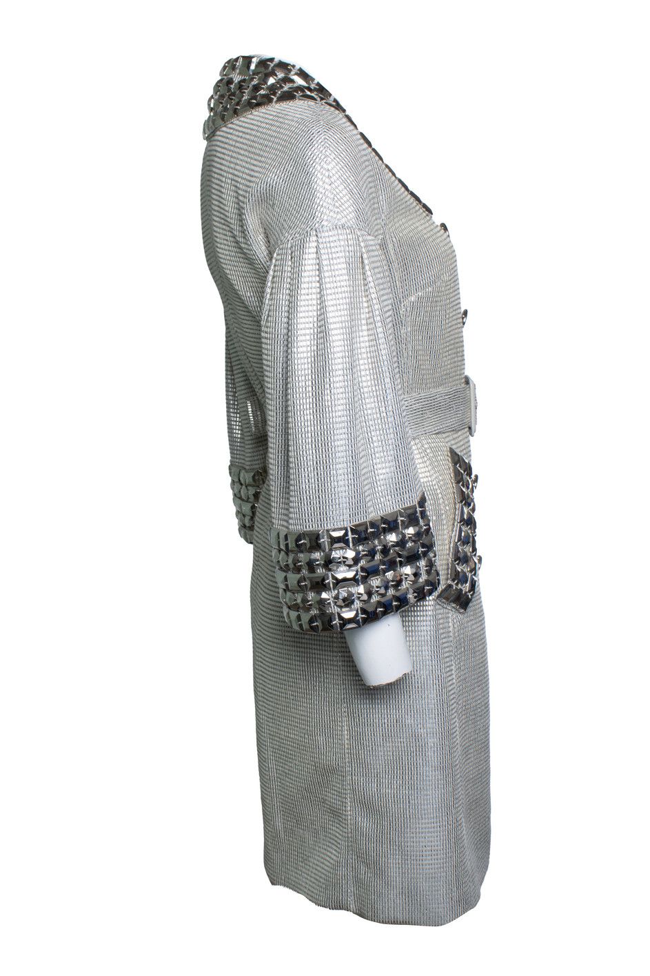 Burberry Burberry, silver metallic trench coat Size XS / US 0-2 / IT 36-38 - 4 Thumbnail