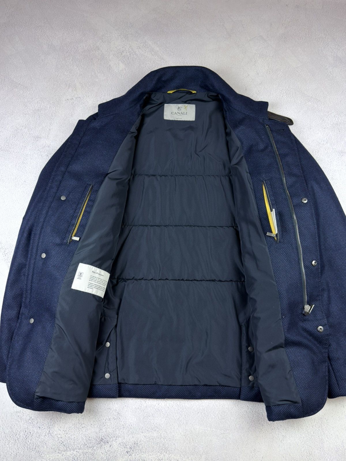 Canali CANALI Italy Men's Wool Padded Jacket Coat Size 50 L Size 50L - 9 Thumbnail