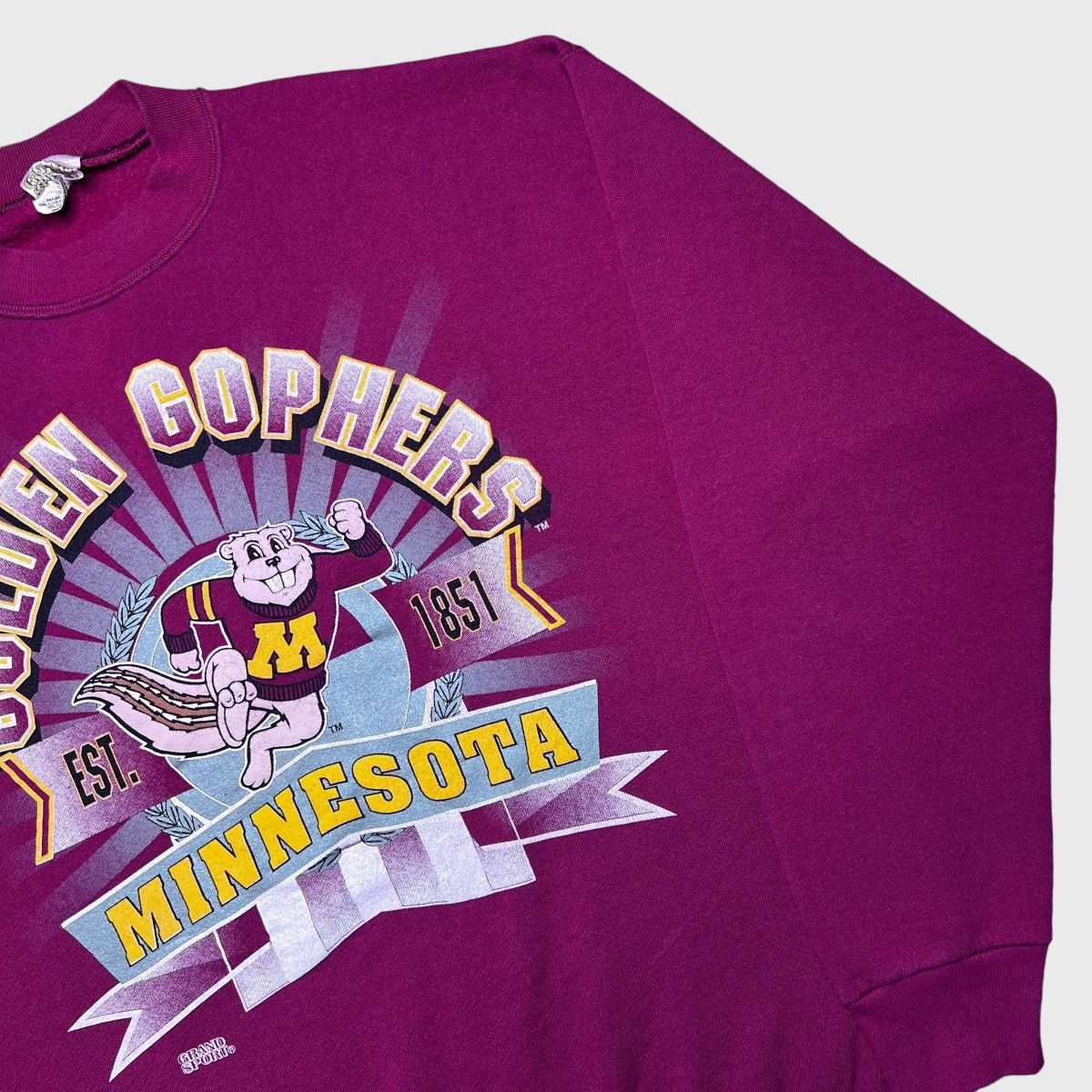 NCAA × Vintage 90s NCAA Minnesota Golden Gophers Spell Out 3D Sweatshirt Size US XL / EU 56 / 4 - 12 Thumbnail