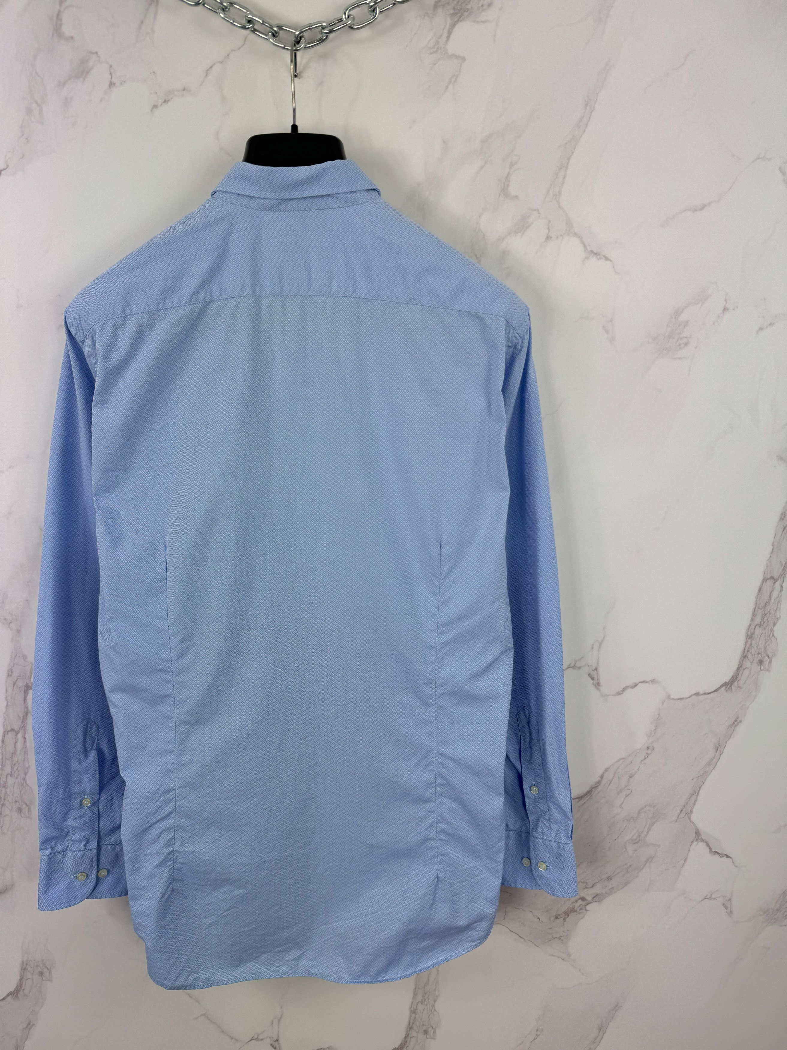 Etro Etro Pattern Clasic Blue Shirt Made In Italy Size 42 Size US L / EU 52-54 / 3 - 4 Thumbnail