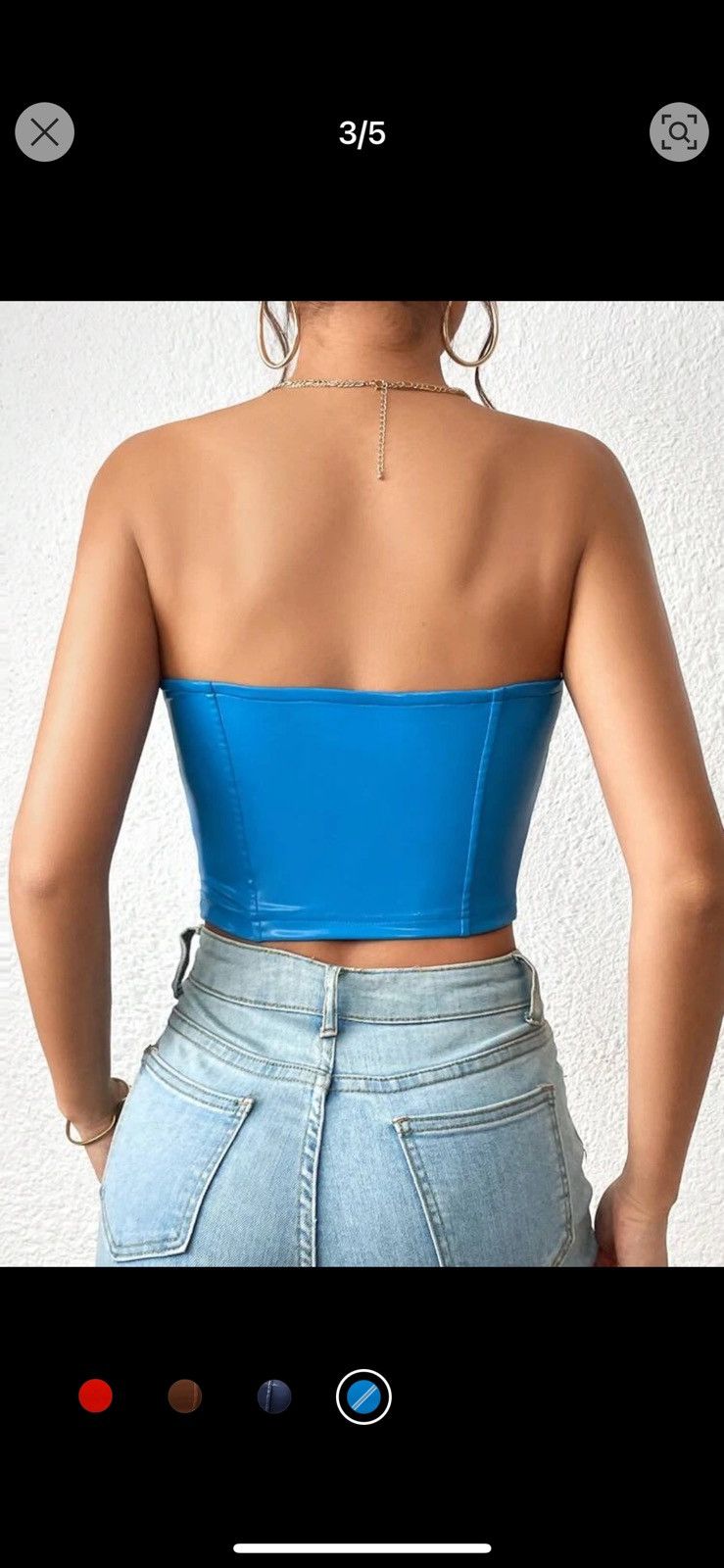 Shein PU Leather Tube Top Size L / US 10 / IT 46 - 4 Thumbnail