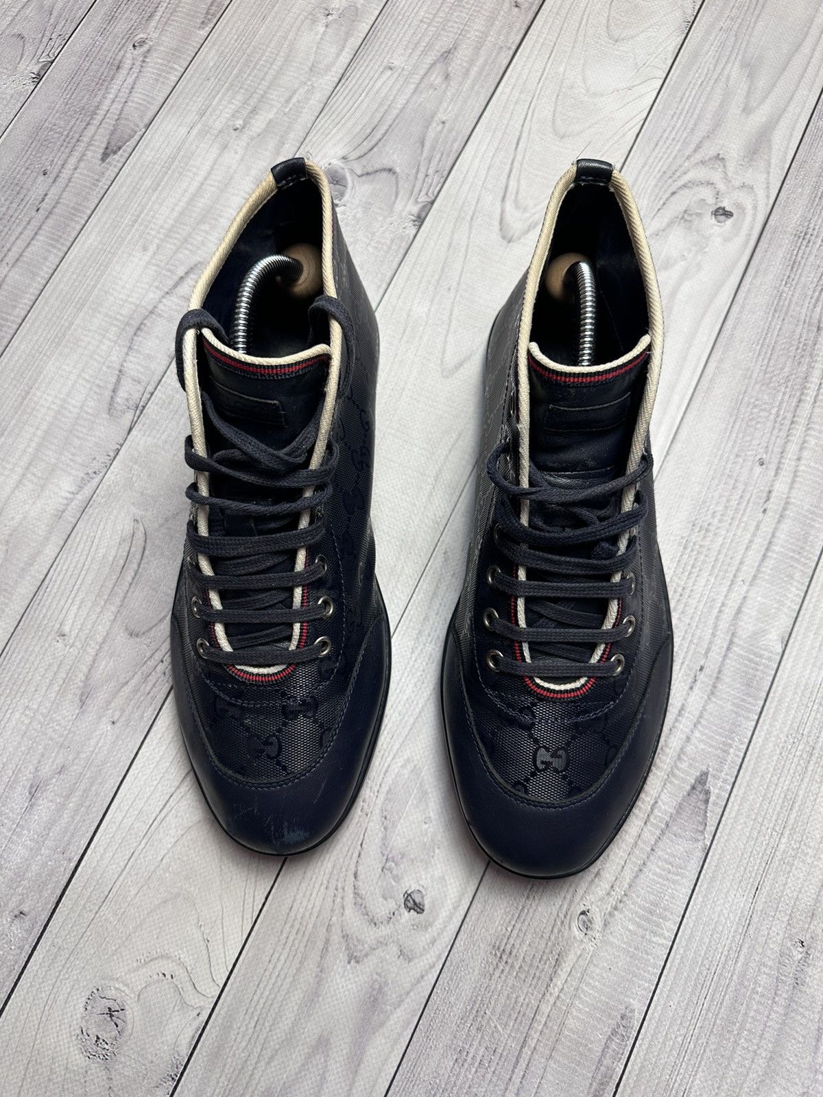Vintage Vintage Gucci shoes boots monogram blue size US7,5/8 Size US 7.5 / EU 40-41 - 3 Thumbnail