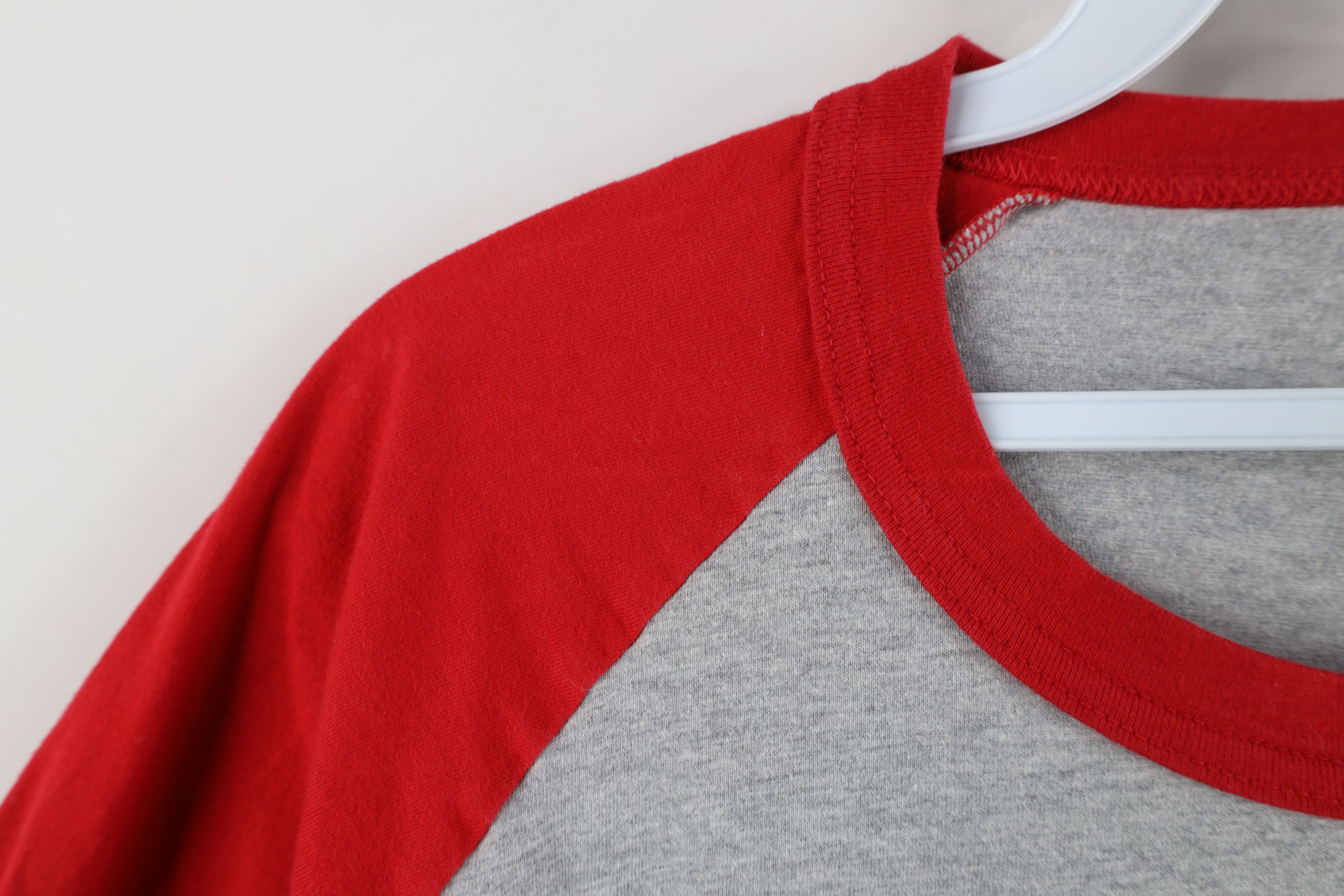 Adidas Vintage Y2K Adidas Block Baseball Raglan T-Shirt Gray Red Size US M / EU 48-50 / 2 - 7 Thumbnail