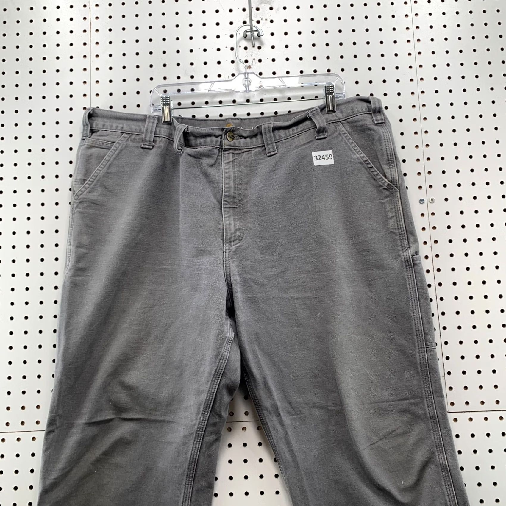 Carhartt VINTAGE Carhartt Carpenter Canvas Pants Mens 44x30 Gray Workwear Distressed Size US 44 / EU 60 - 4 Thumbnail