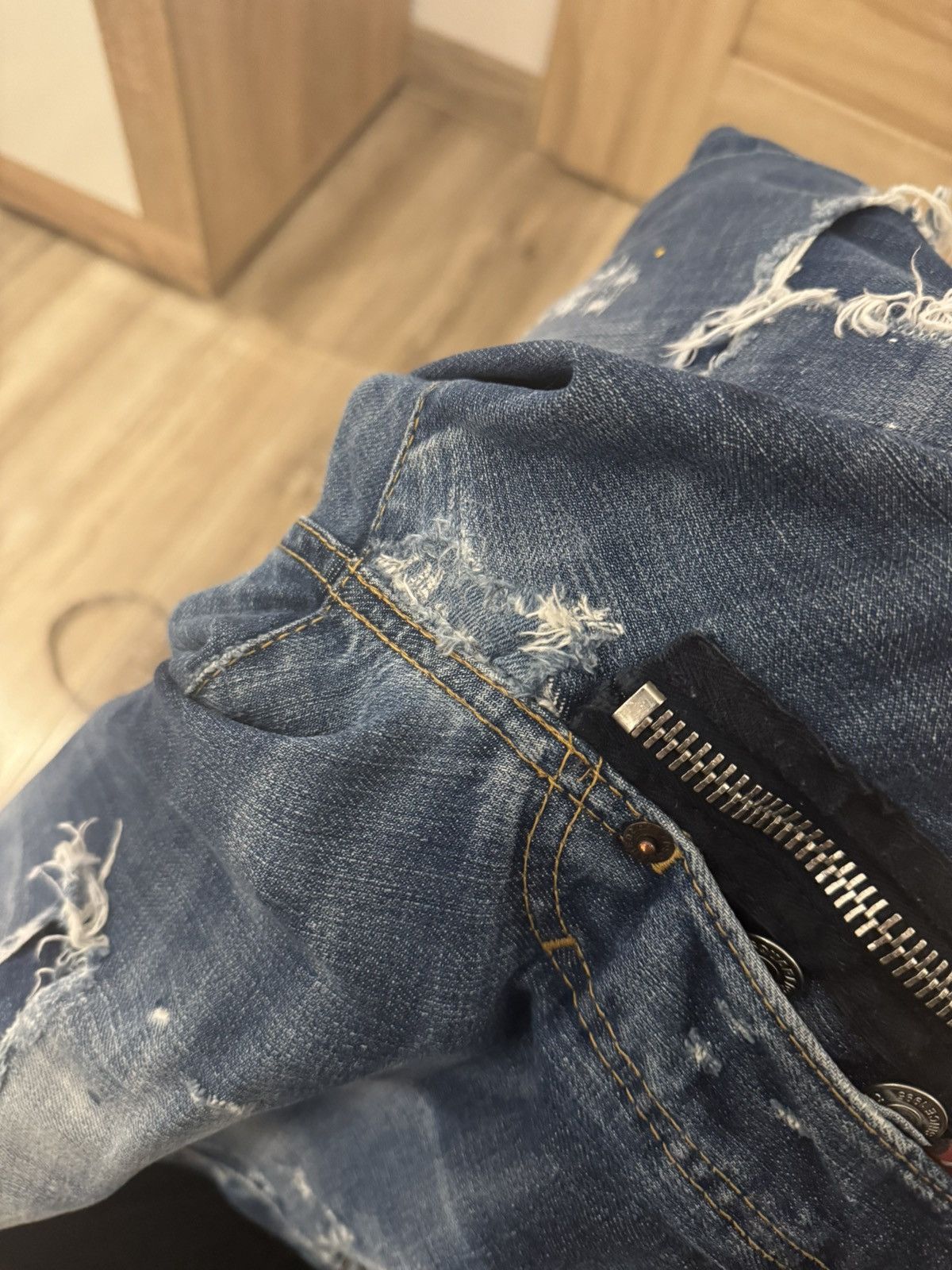 Designer × Dsquared2 Dsquared2 Skater Jeans Distressed Washed Made in Italy Size US 32 / EU 48 - 18 Thumbnail