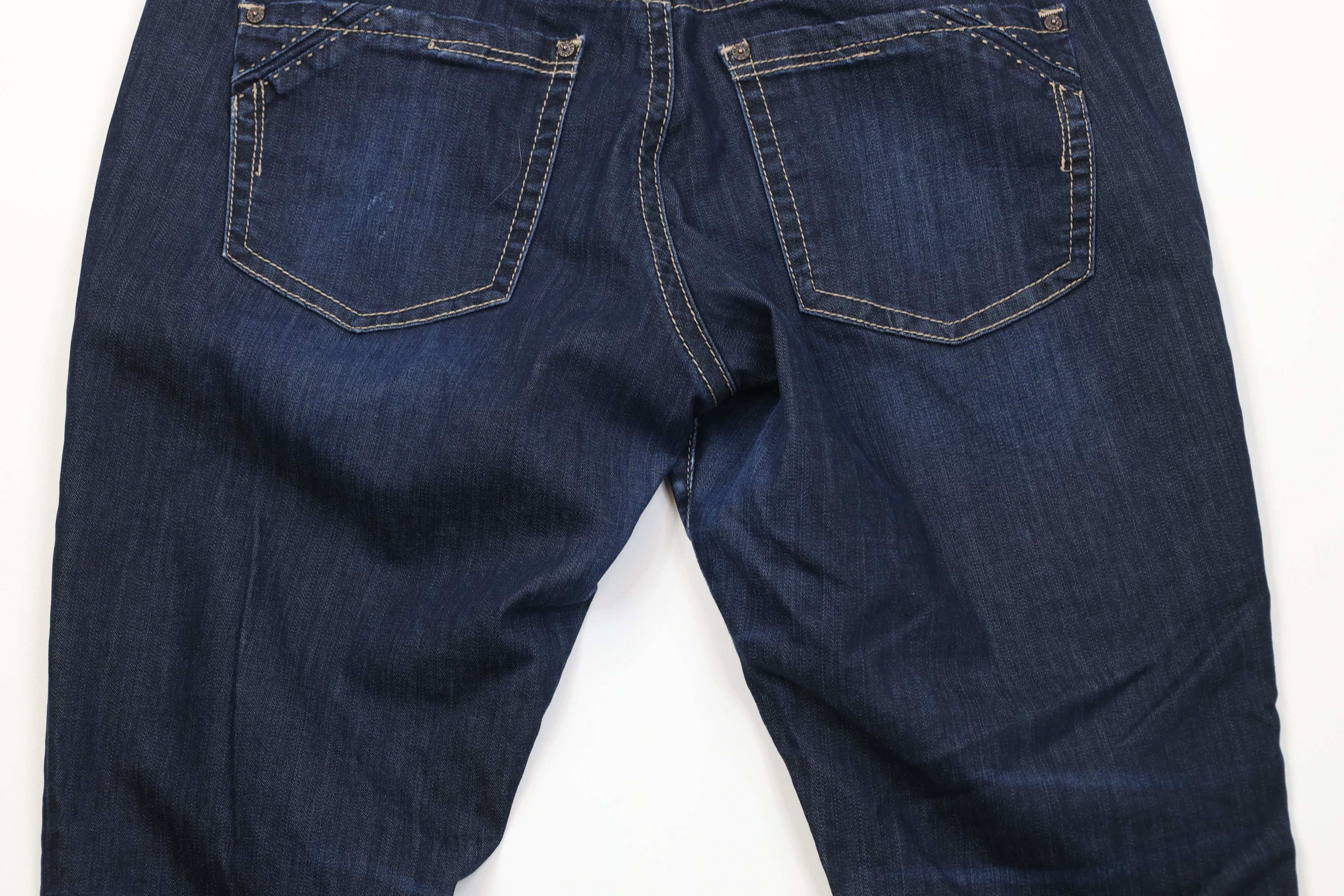 Vintage Buckle Black Stitch Faded Fit No 76 Skinny Leg Denim Jeans Size US 33 - 11 Thumbnail