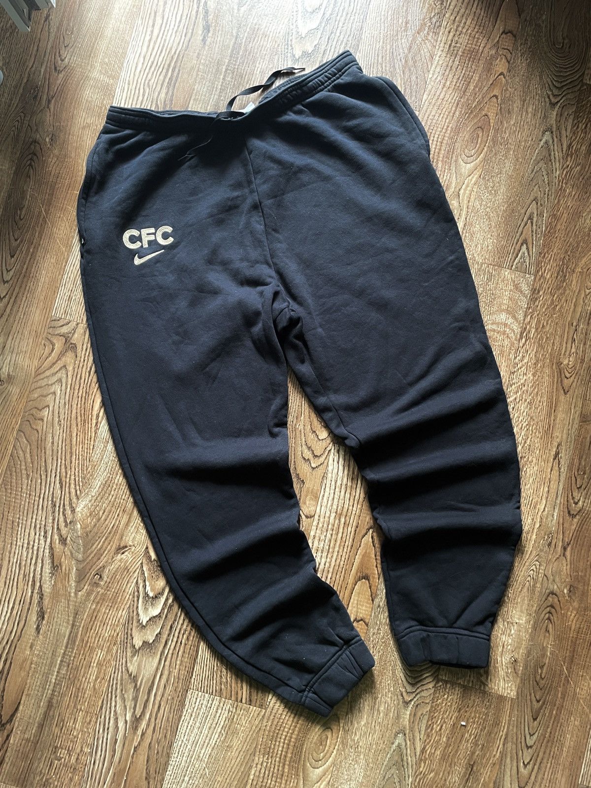 Nike Vintage Y2K Baggy Nike Sweatpants Black chelsea Size US 38 / EU 54 - 2 Thumbnail