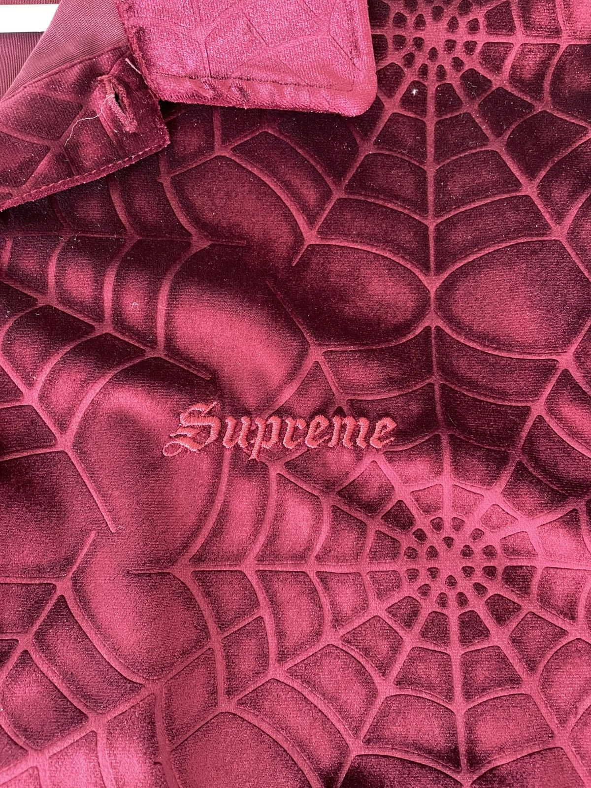 Supreme Spider web velour shirt Size US M / EU 48-50 / 2 - 2 Thumbnail