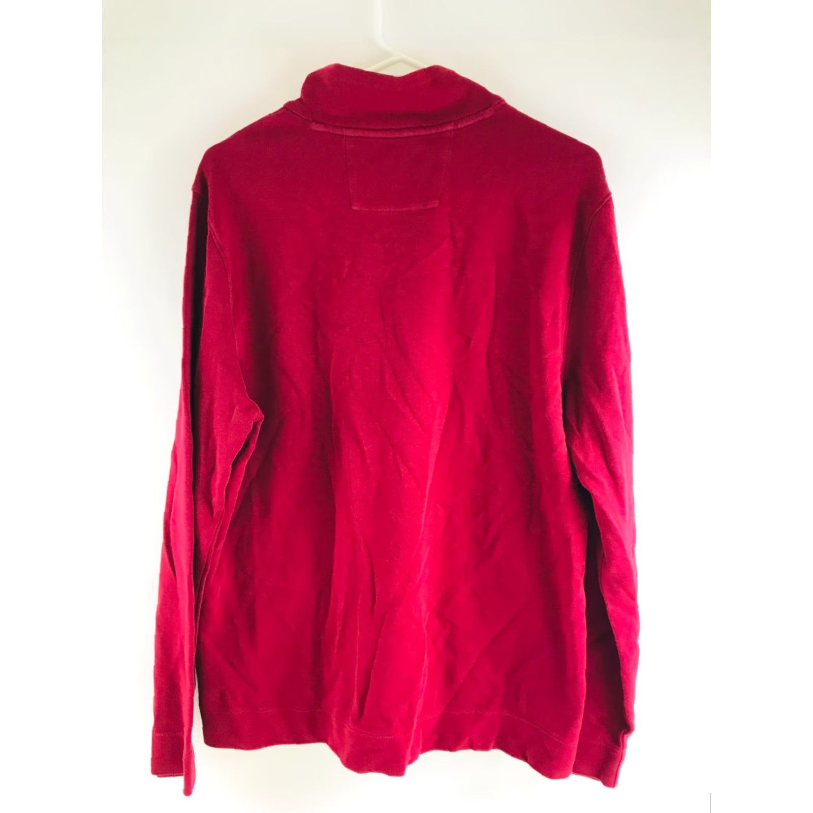 Banana Republic Banana Republic Shirt Mens Size Large Red Quarter Zip Pullover Long Sleeve T-Shirt Size US L / EU 52-54 / 3 - 2 Thumbnail