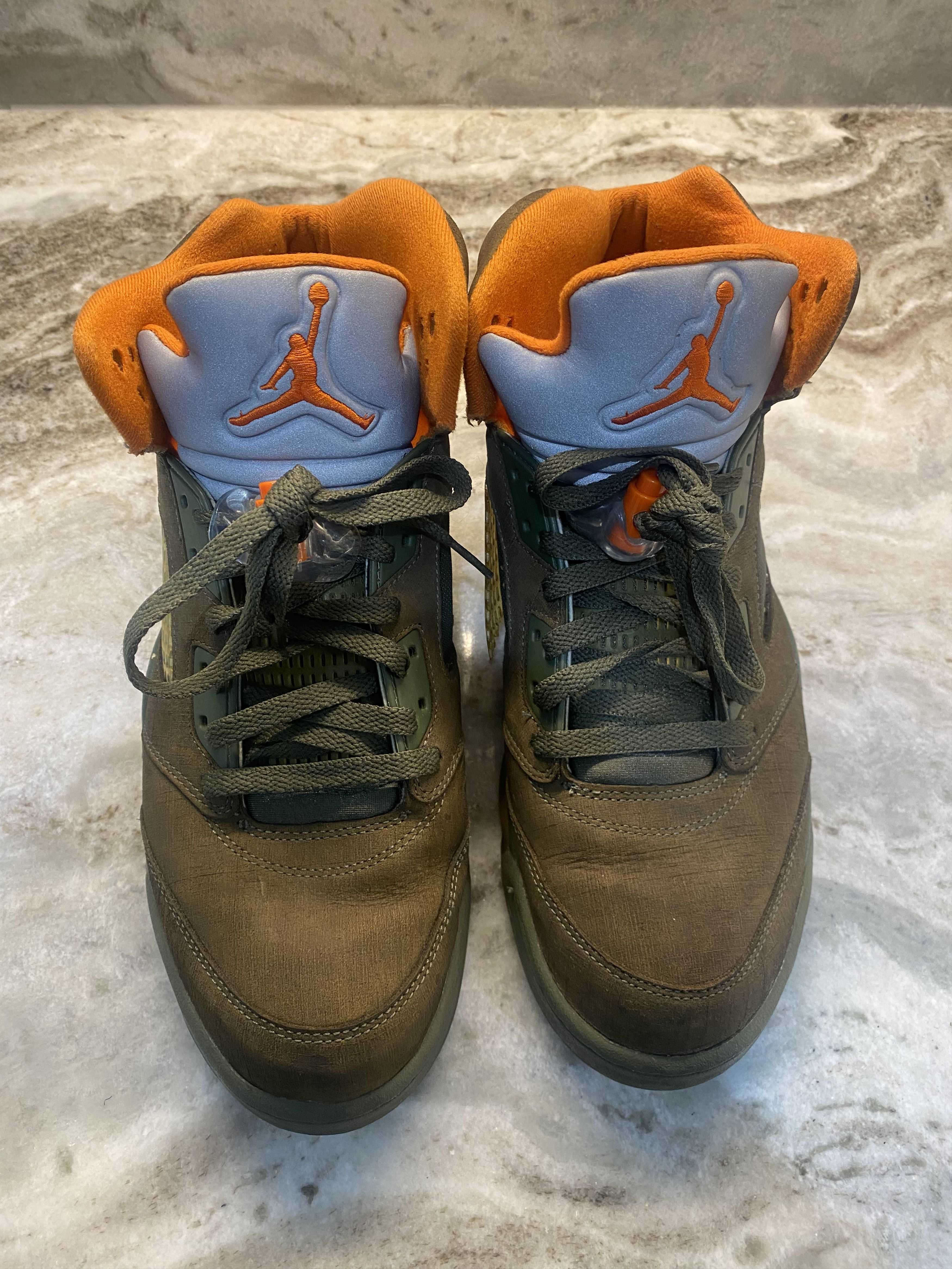 Nike 2006 Air Jordan 5 Retro LS 'Olive' Size US 11.5 / EU 44-45 - 4 Thumbnail