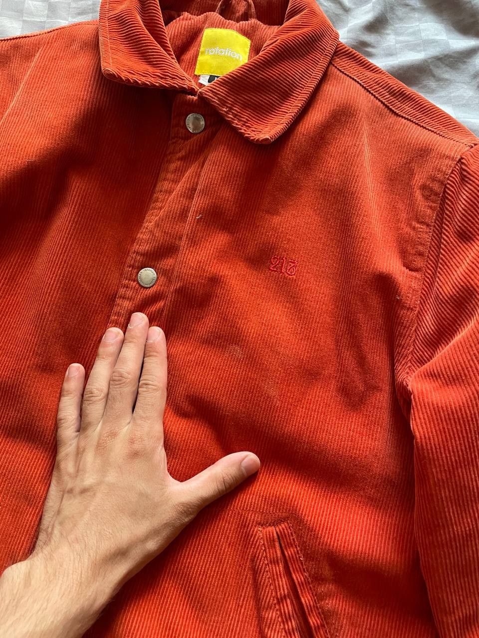 Other Vintage Velvet Bomber Jacket Baggy Retro Orange Size US S / EU 44-46 / 1 - 4 Thumbnail