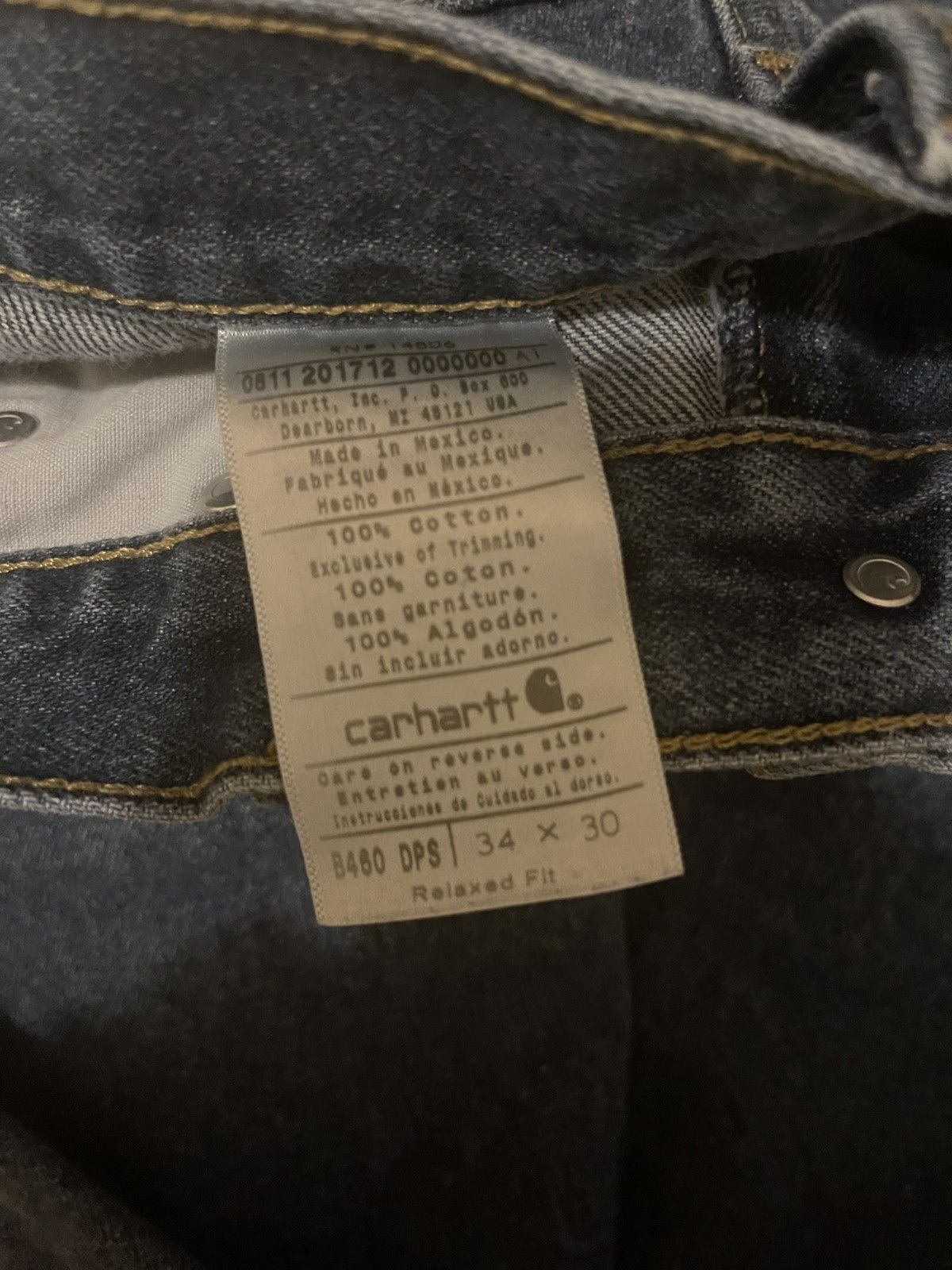 Carhartt × Vintage Carhartt Jeans 34x30 Size US 34 / EU 50 - 4 Thumbnail