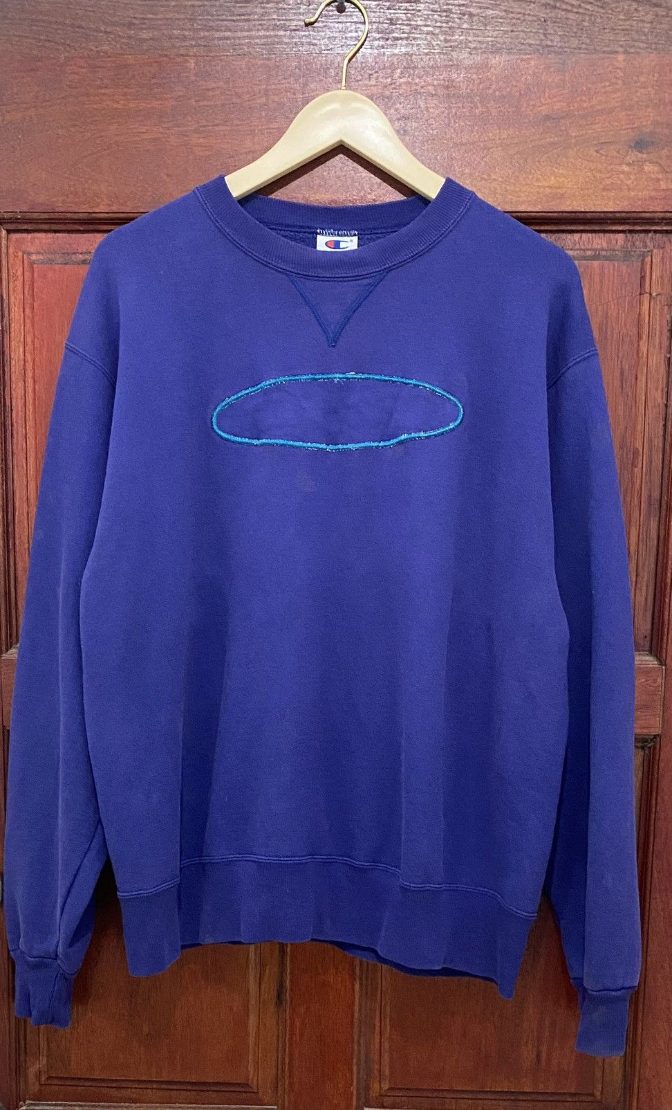 Champion × Vintage Vintage Champion Reverse Logo Big Logo Sweatshirt Size US L / EU 52-54 / 3 - 1 Thumbnail