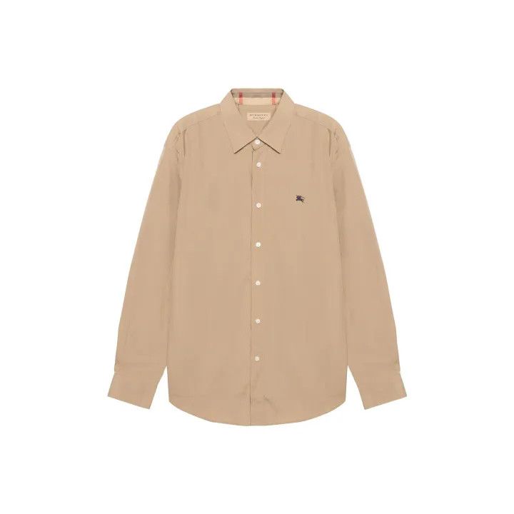 Burberry Burberry Logo Embroidered Long Sleeve Shirt Size US L / EU 52-54 / 3 - 1 Thumbnail
