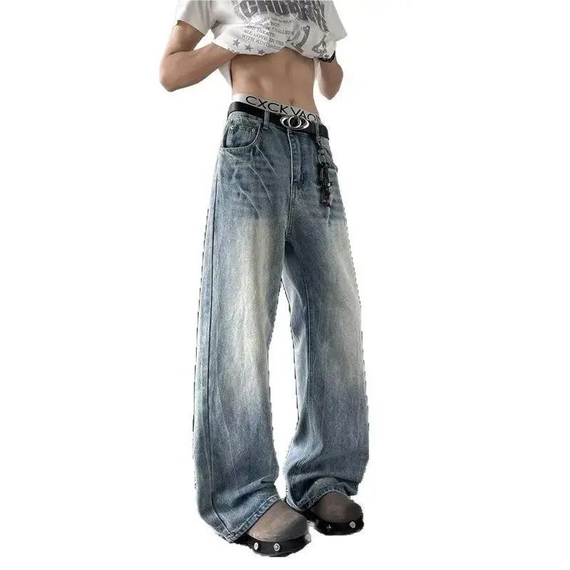 Japanese Brand Retro washed straight leg micro flared jeans Size US 32 / EU 48 - 6 Thumbnail