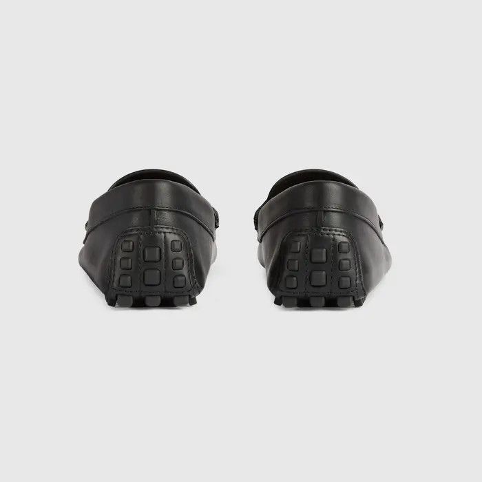 Gucci o1s1wg111025 Men's Driver With Interlocking G Shoes in Black Size US 10.5 / EU 43-44 - 4 Thumbnail