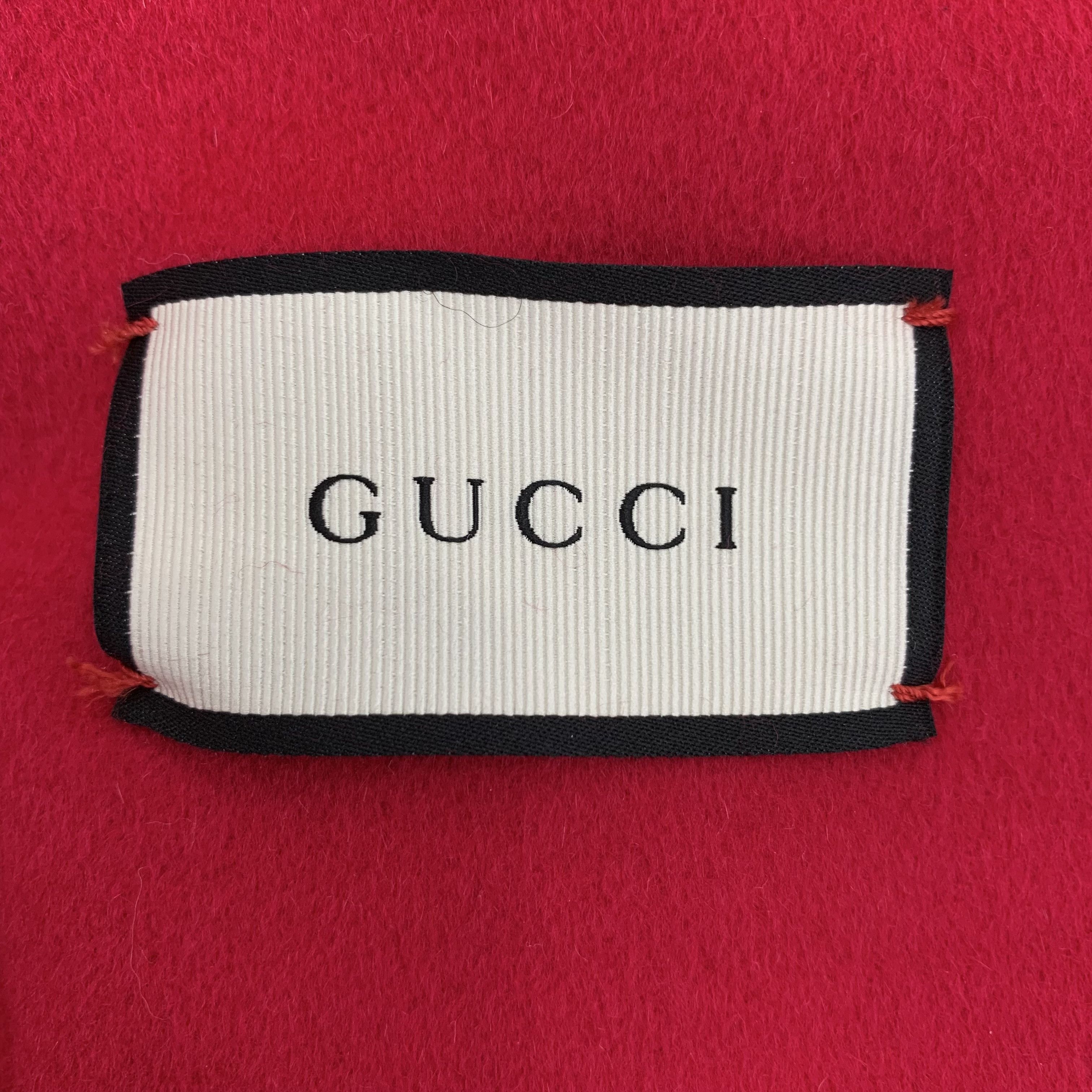 Gucci Gucci Red Wool Bow Collar Coat (Size M) Size M / US 6-8 / IT 42-44 - 2 Thumbnail