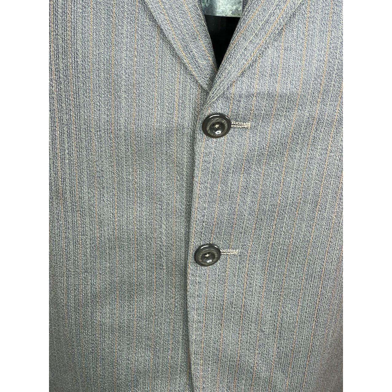 Vintage blazer pinstripe gray orange Size 52R - 2 Thumbnail