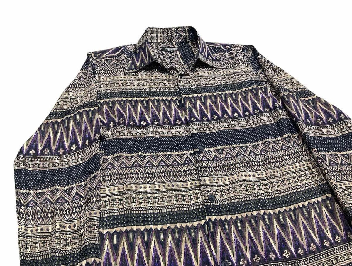 If Six Was Nine × Japanese Brand × Tornado Mart 🔥Y2K Archived Tornado Mart Rayon Shirt Cross Overprinted Size US M / EU 48-50 / 2 - 3 Thumbnail