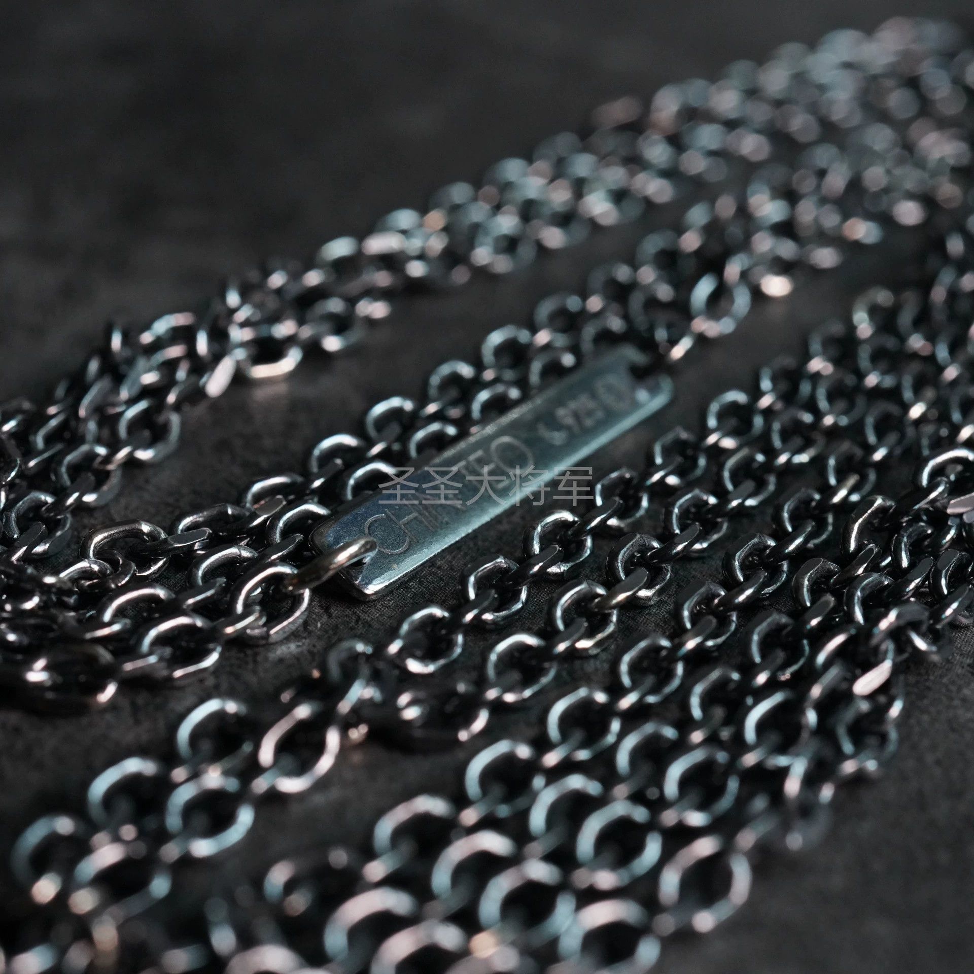 Chin Teo Chin Teo Oxidized Black 3-Link Chain Necklace Size ONE SIZE - 4 Thumbnail
