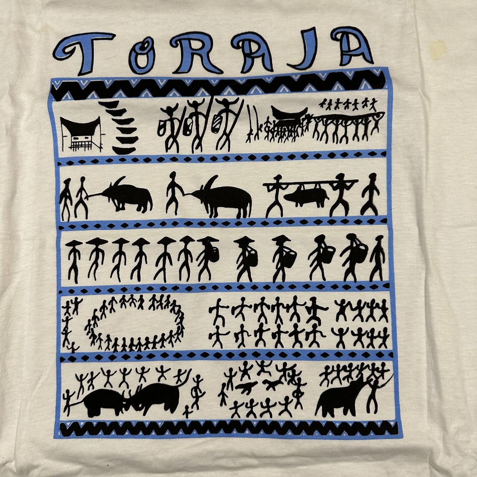 Maharishi NWT Vintage Indonesia Graphic T-shirt Hieroglyphic Blue Blk Size US XL / EU 56 / 4 - 3 Thumbnail