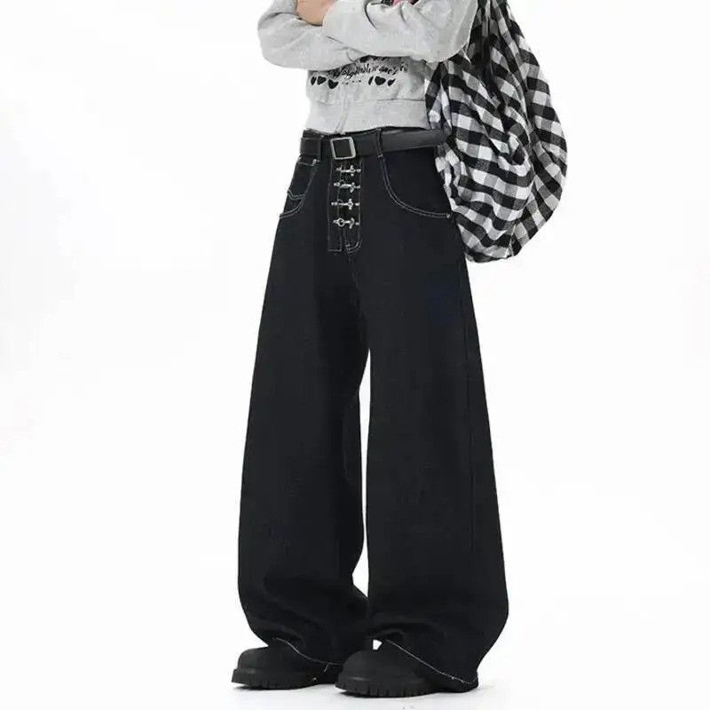 Jean Gothic Metal Detail Denim Pants Size US 33 - 3 Thumbnail