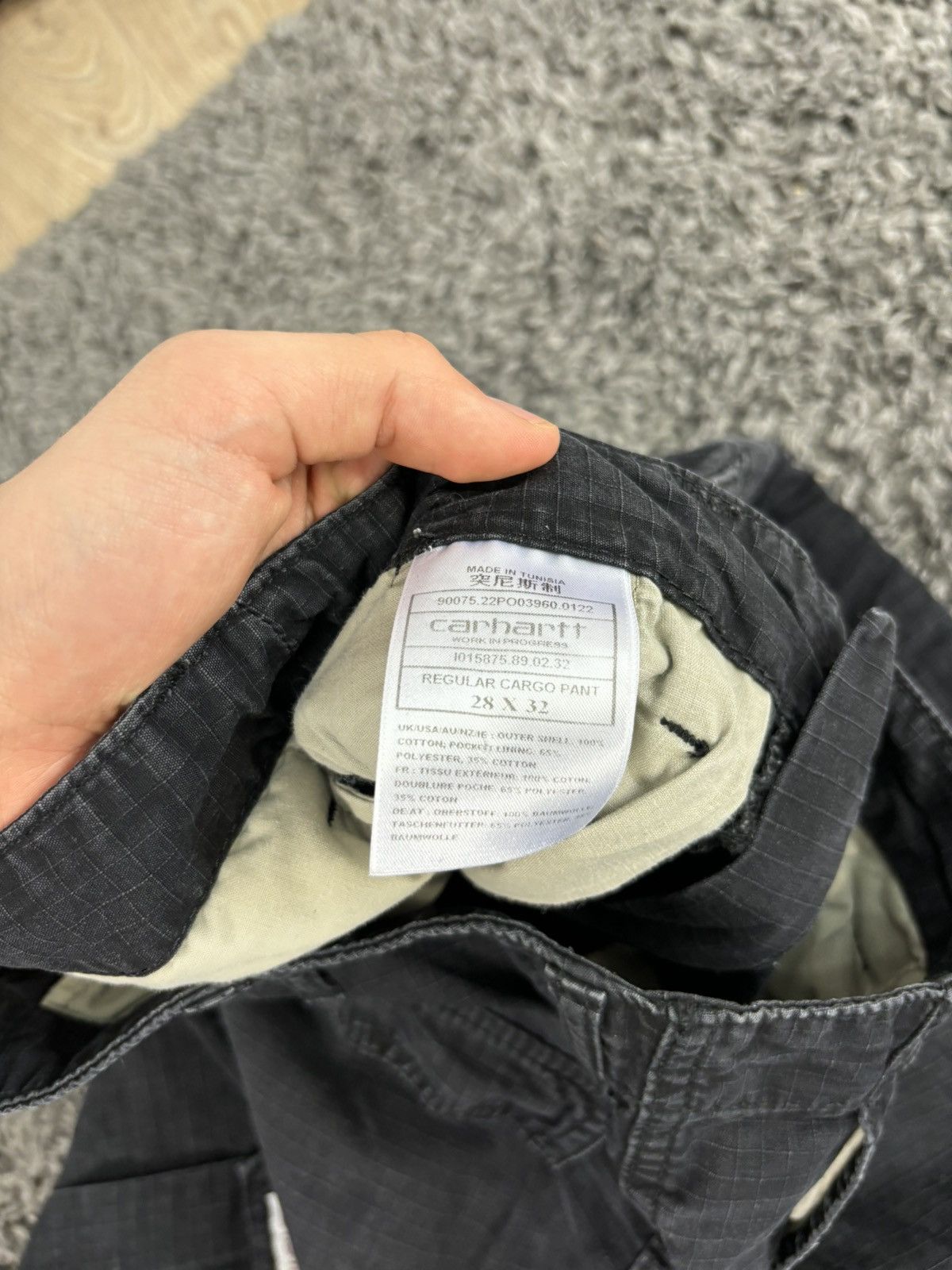 Carhartt × Vintage Wide Leg Cargo Baggy Carhartt Black Pants Y2K Vintage Skate Size US 32 / EU 48 - 5 Thumbnail