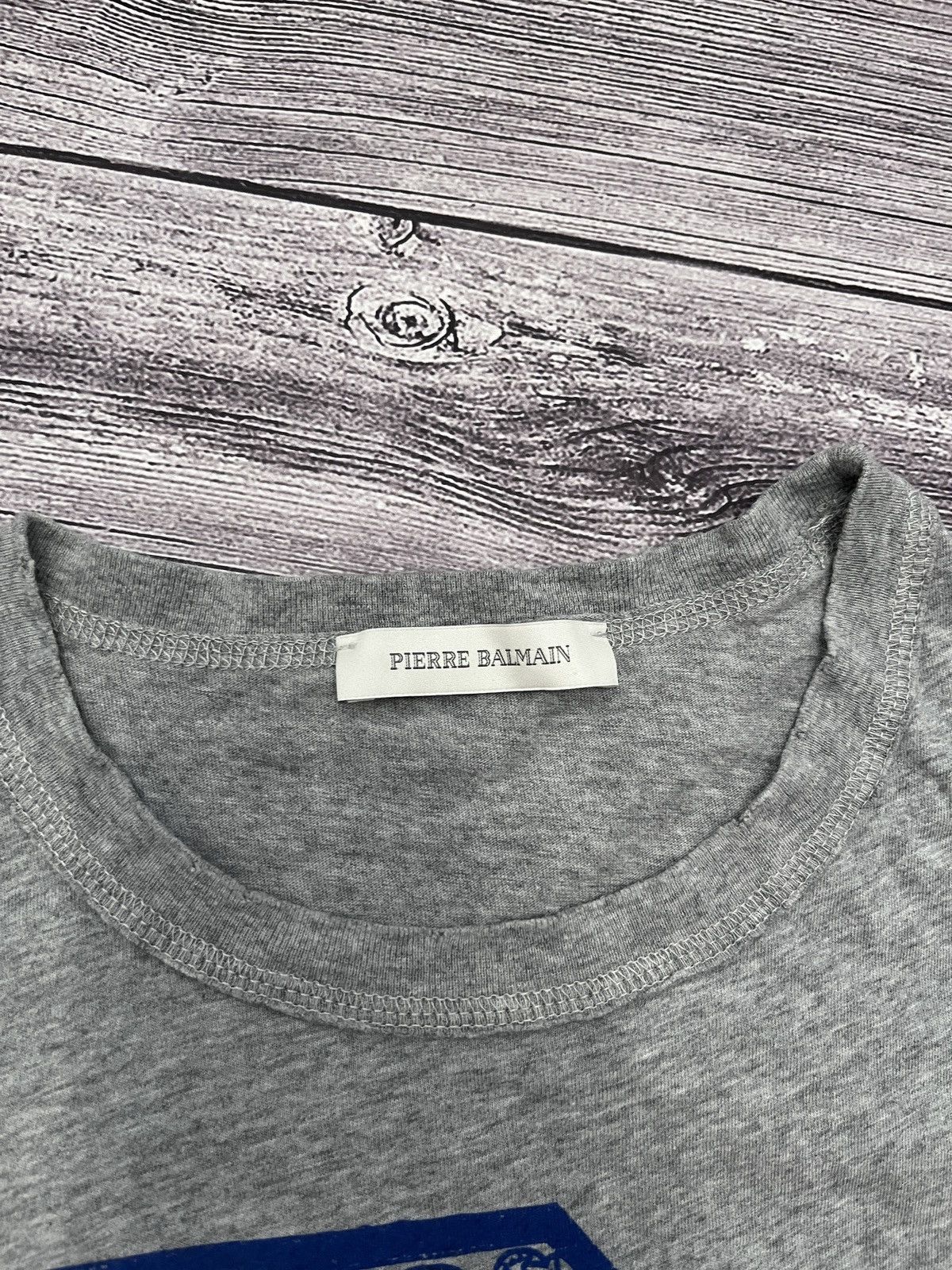 Balmain × Pierre Balmain Pierre Balmain Grey Tee – Bandana pB Logo Print (XL) Size US XL / EU 56 / 4 - 3 Thumbnail