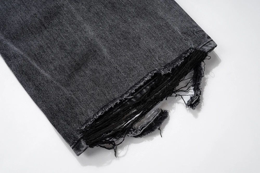 Japanese Brand × Vintage Dark Grey Washed Damage Baggy jeans y2k streetwear Size US 32 / EU 48 - 15 Thumbnail