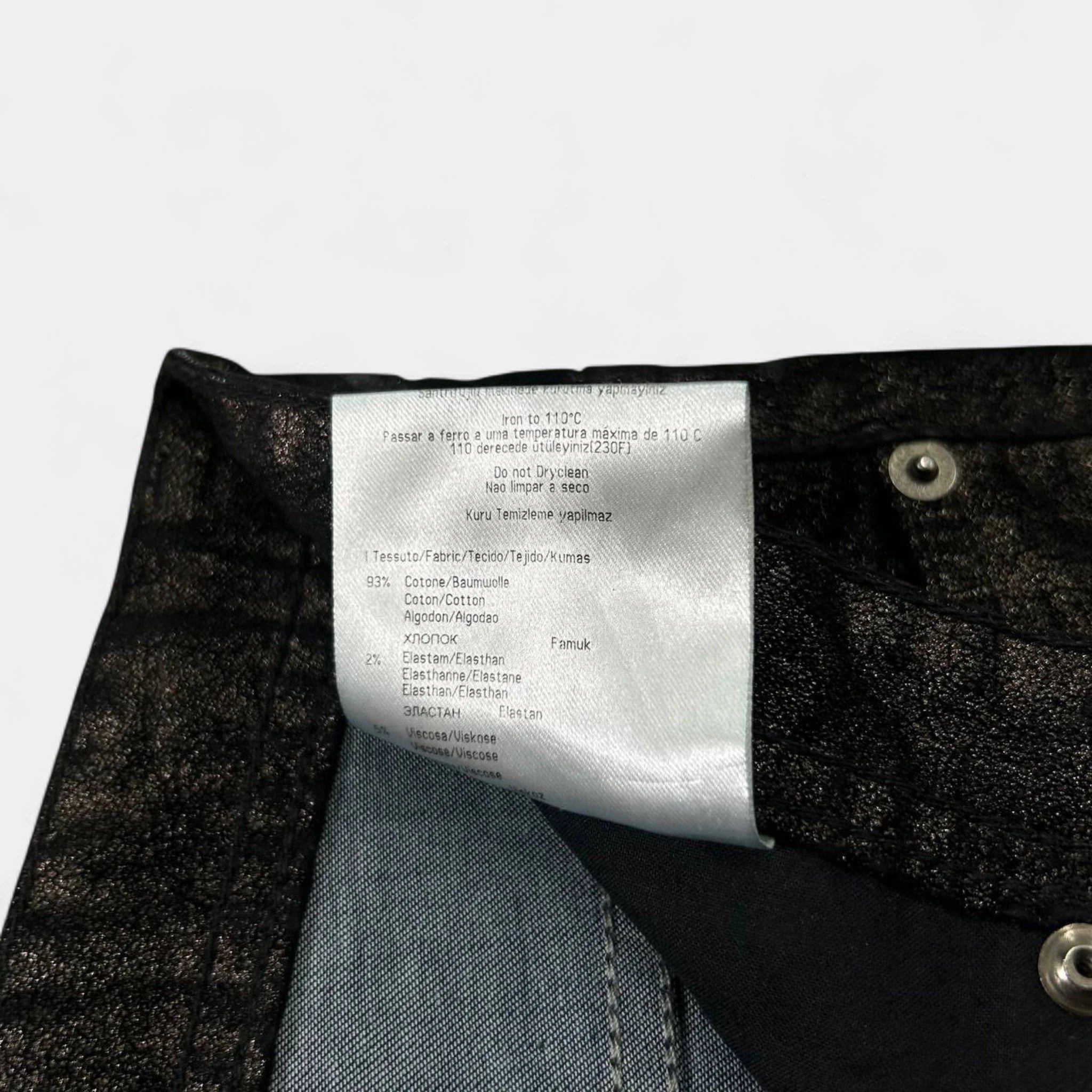 Versace Versace Jeans Skinny Metallic Black Suede Pants Size M / US 6-8 / IT 42-44 - 8 Thumbnail