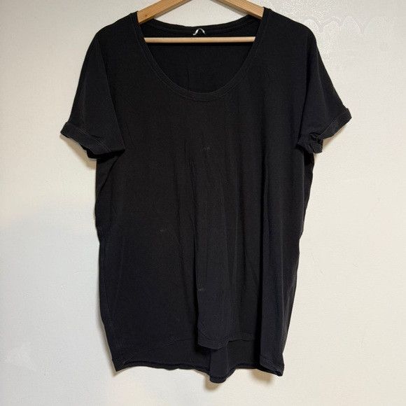 Kit and Ace Kit and Ace Black Scoop Neck T-Shirt (Approx. Size XL) Size XL / US 12-14 / IT 48-50 - 2 Thumbnail